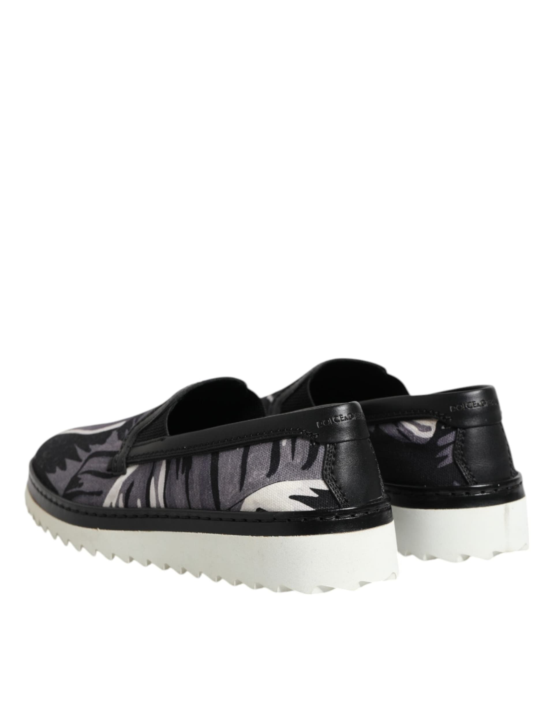 Dolce & Gabbana Black Tropical Slip On Men Sneakers Shoes - 4