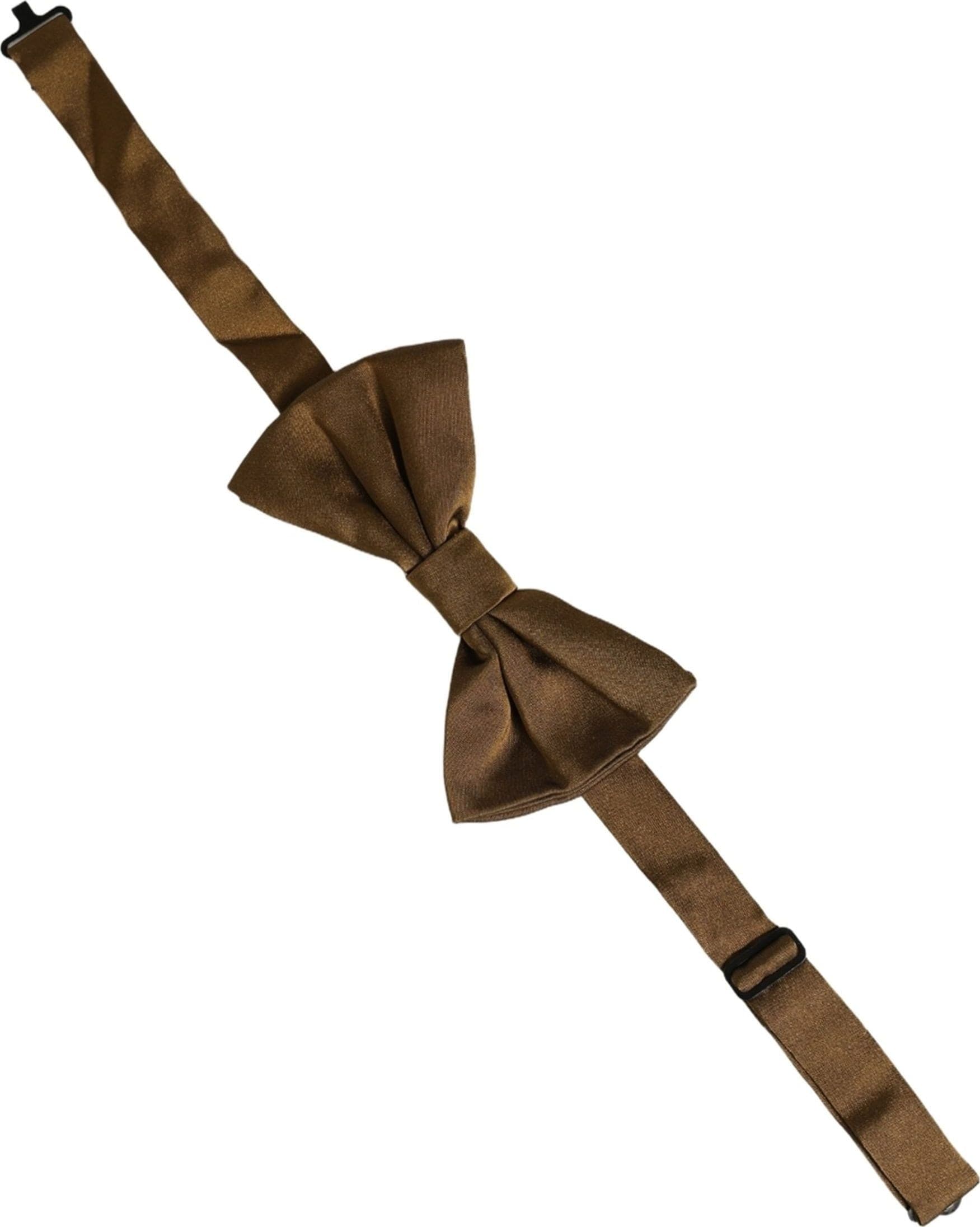 Dolce & Gabbana Men Brown 100% Silk Adjustable Neck Papillon Bow Tie - 3