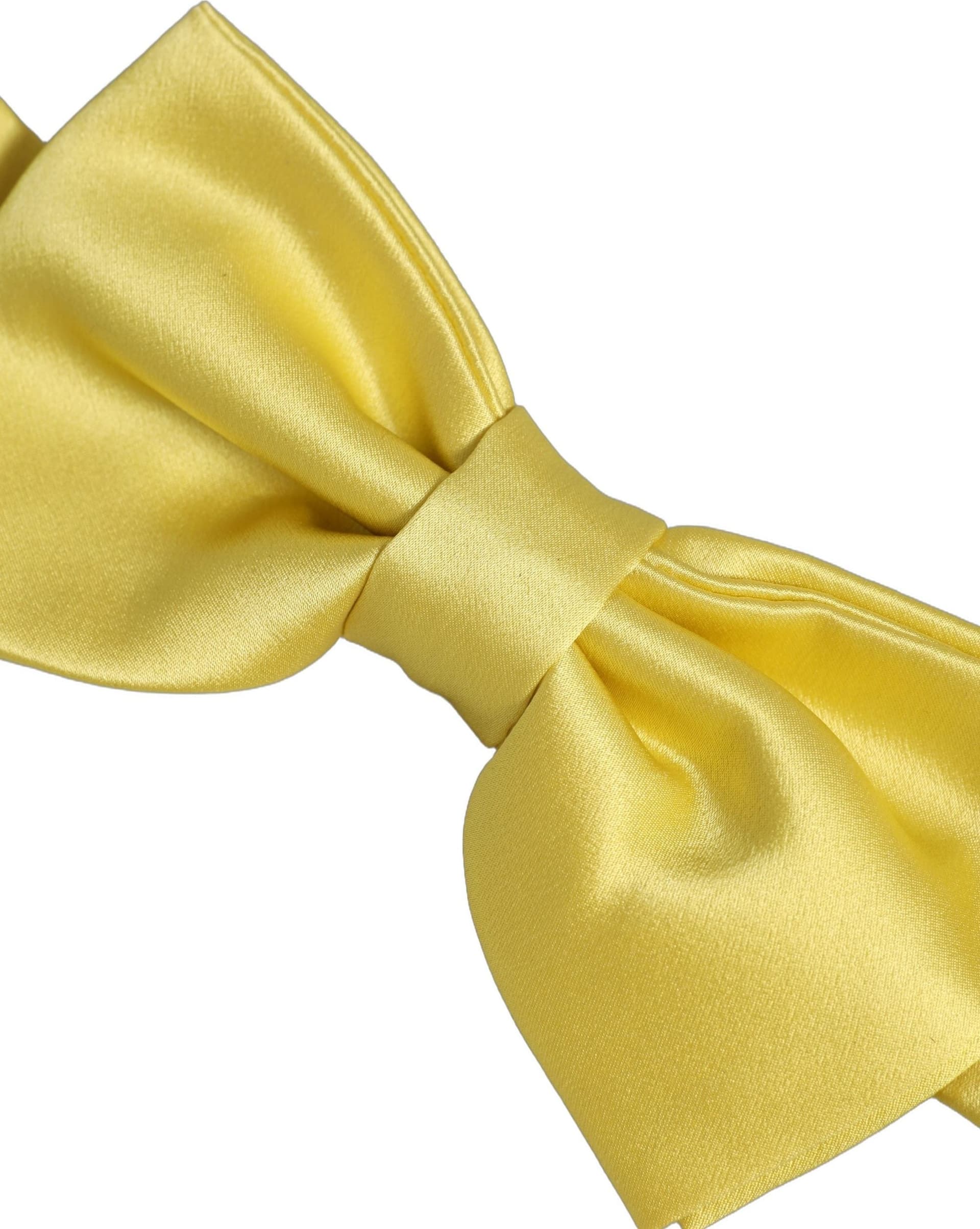 Dolce & Gabbana Men Yellow 100% Silk Adjustable Neck Papillon Bow Tie - 4