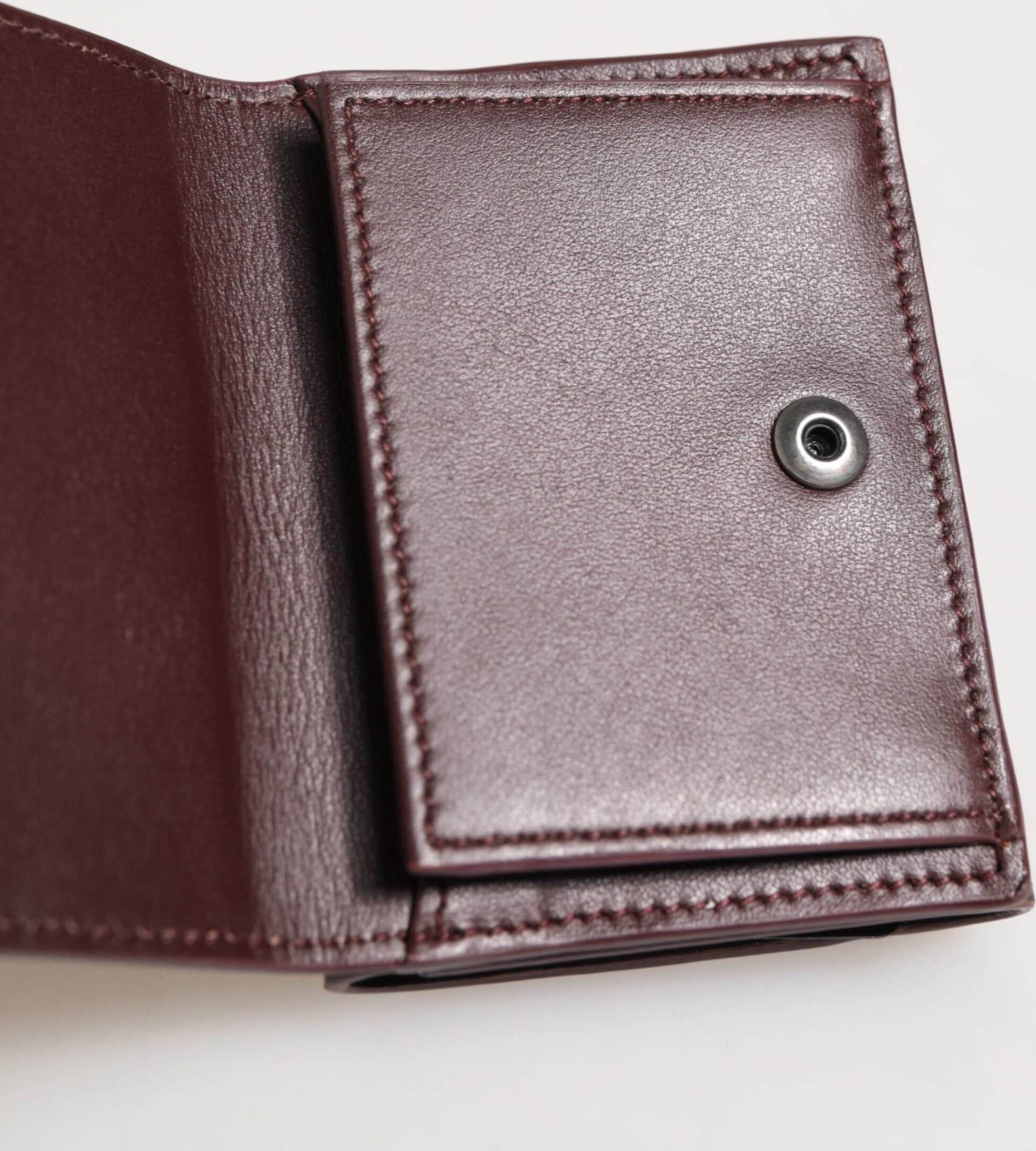 Dolce & Gabbana Leather Embossed Logo Trifold Men Card Holder Dark Brown - 6