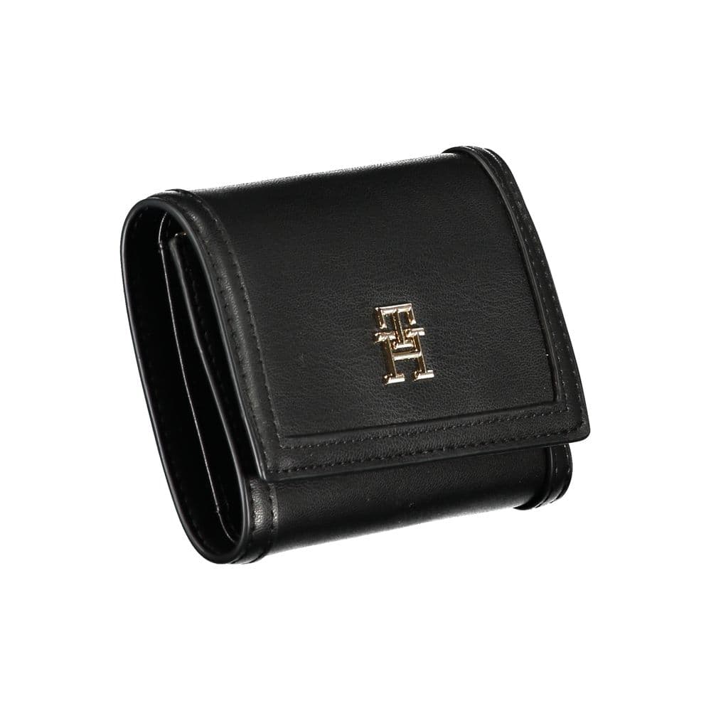 Tommy Hilfiger Black Polyurethane Women Wallet - 3