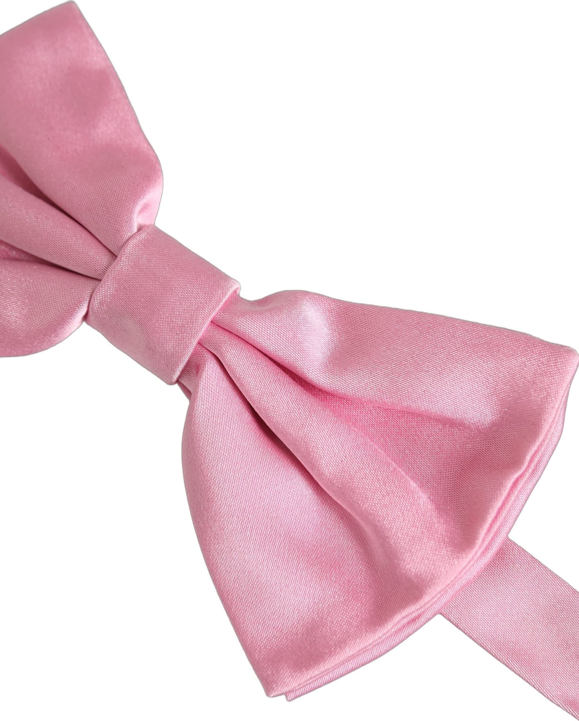 Dolce & Gabbana Men Pink 100% Silk Adjustable Neck Papillon Bow Tie - 4