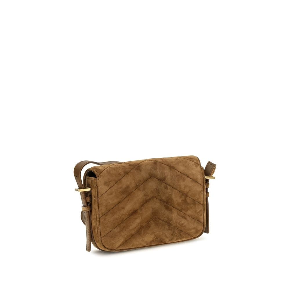 Saint Laurent Brown Suede Leather Shoulder Bag - 3