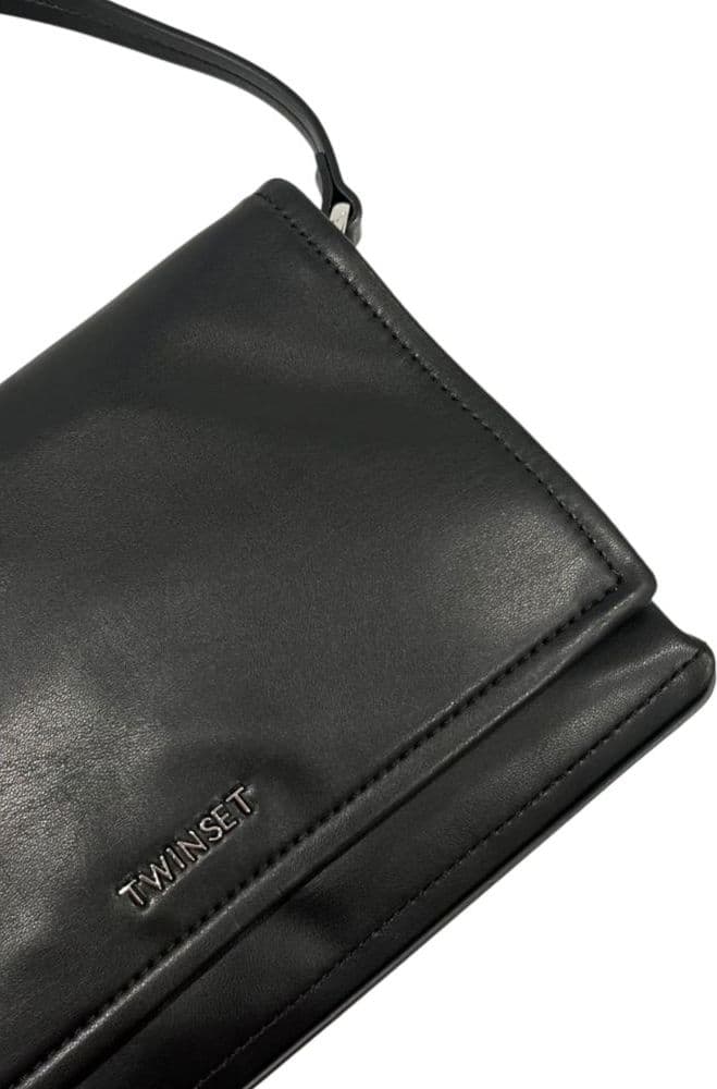 Twinset Black PU Women Shoulder Bag - 5