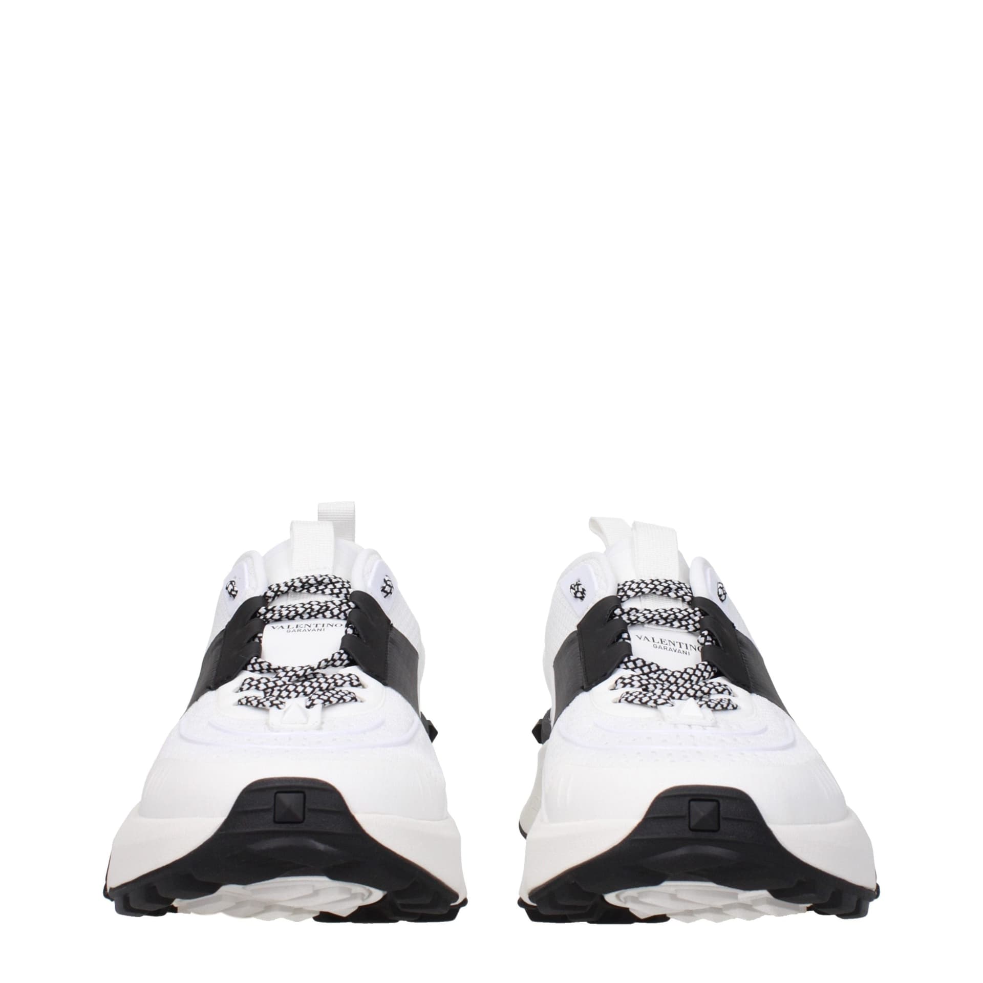 Valentino Garavani White Fabric Athletic Sneakers - 3