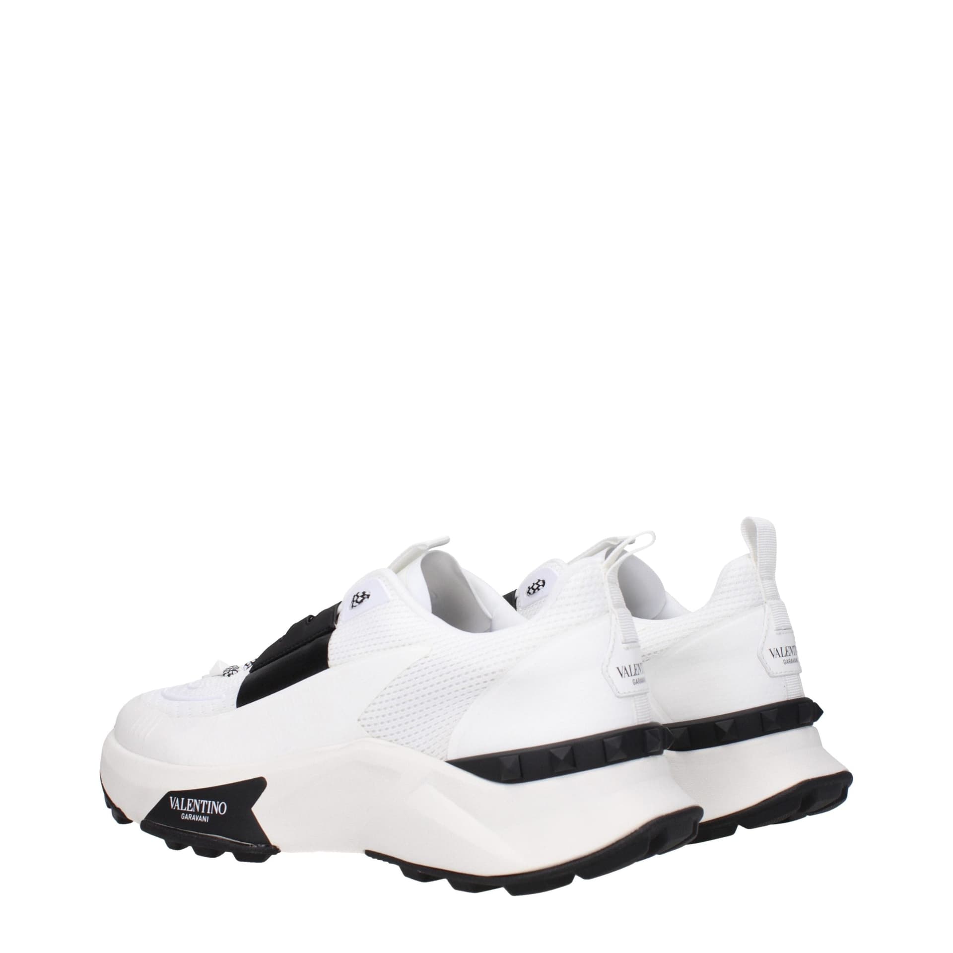 Valentino Garavani White Fabric Athletic Sneakers - 4