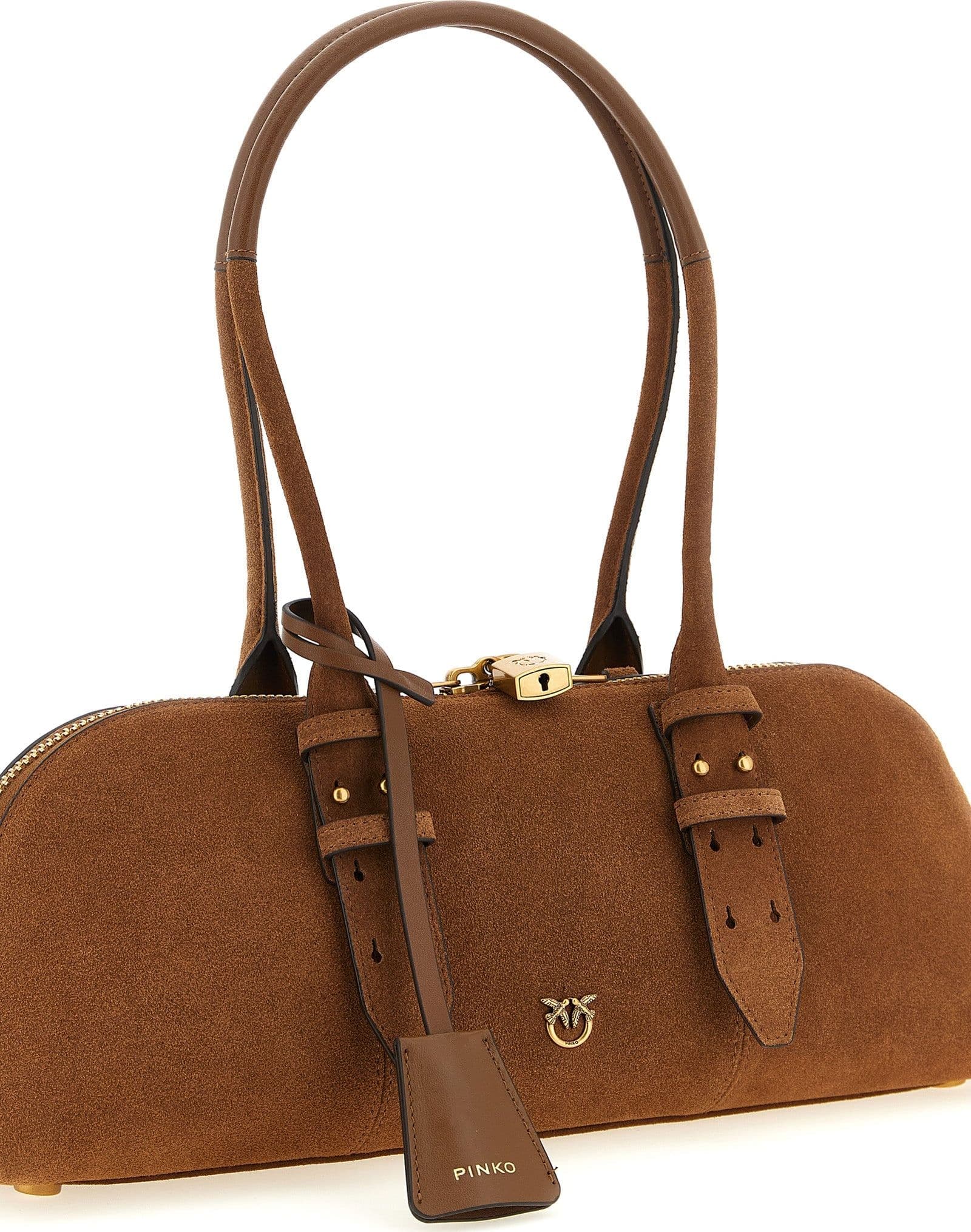 PINKO Brown Cowhide Shoulder Bag - 3