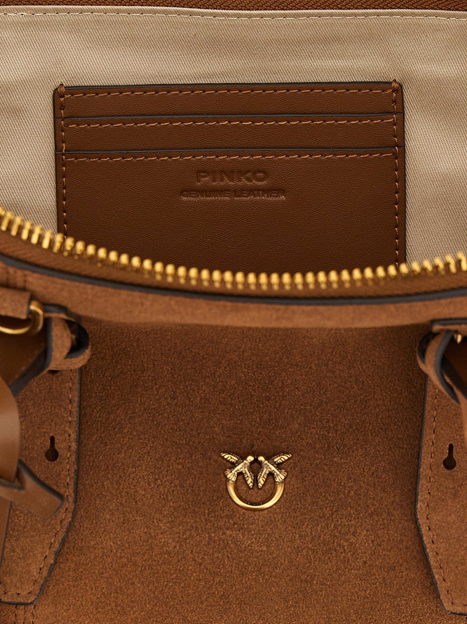 PINKO Brown Cowhide Shoulder Bag - 4