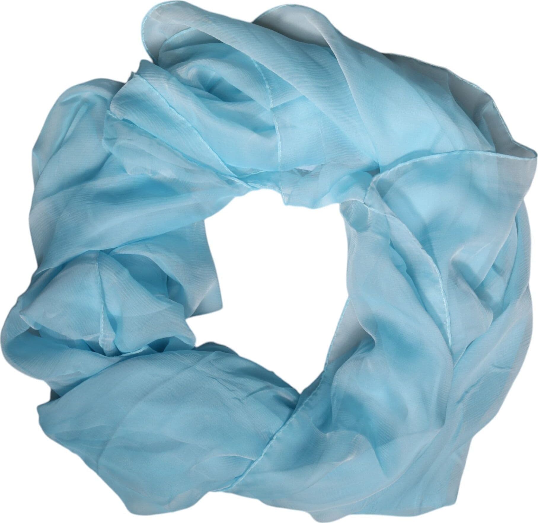 Dolce & Gabbana Light Blue Silk Rectangle Wrap Shawl Scarf - 2