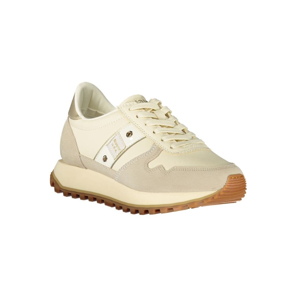 Blauer Beige Leather Women Sneaker - 2