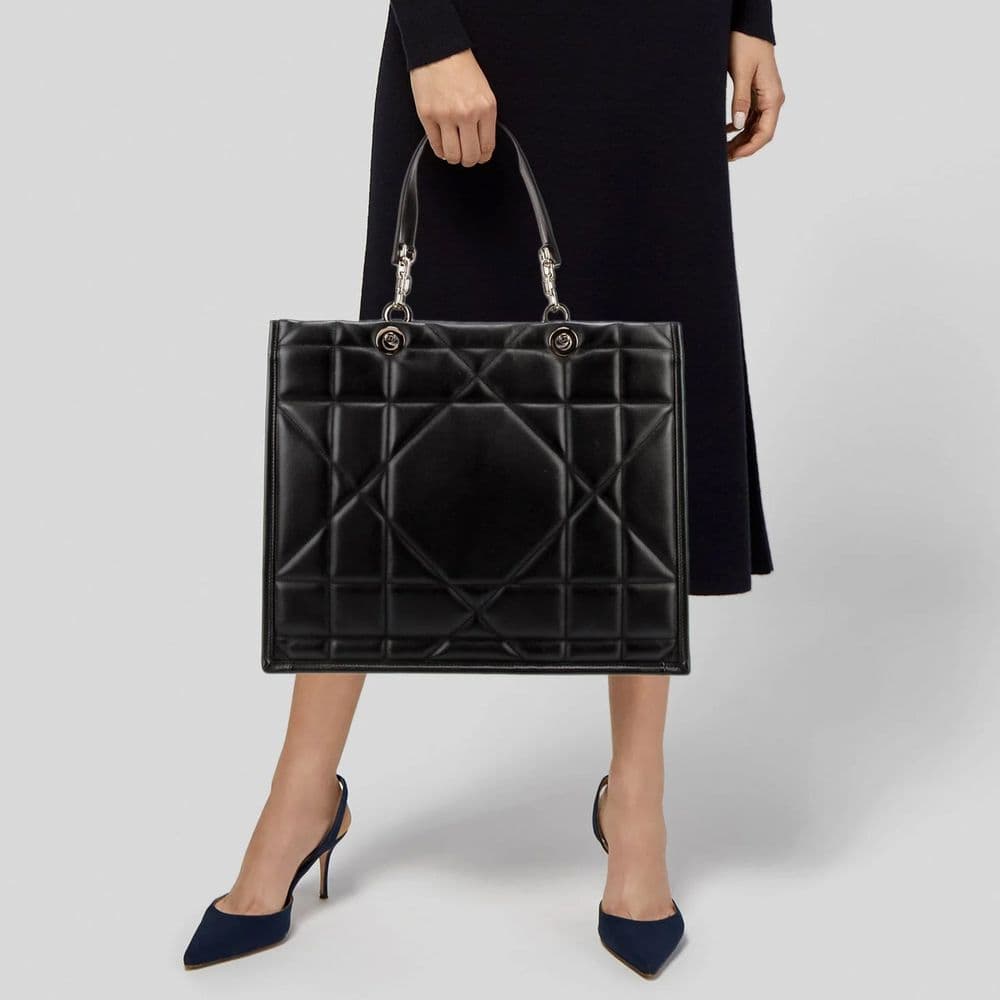 Dior Black Leather Tote Bag - 2