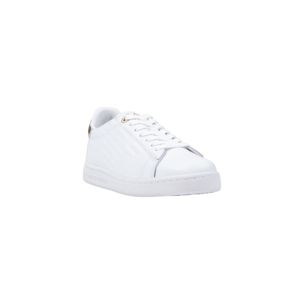 EA7 Emporio Armani White Leather Low Top Sneakers - 2