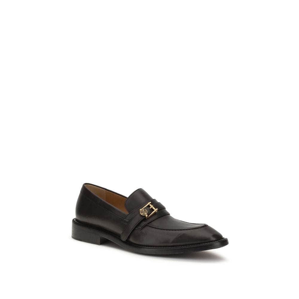 Versace Black Calf Leather Bos Taurus Slip-On Loafers - 2