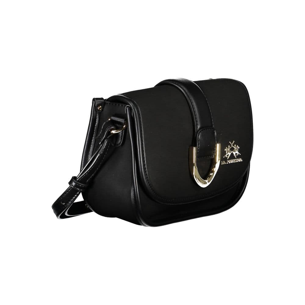 La Martina Nero Polyurethane Women Shoulder Bag - 3