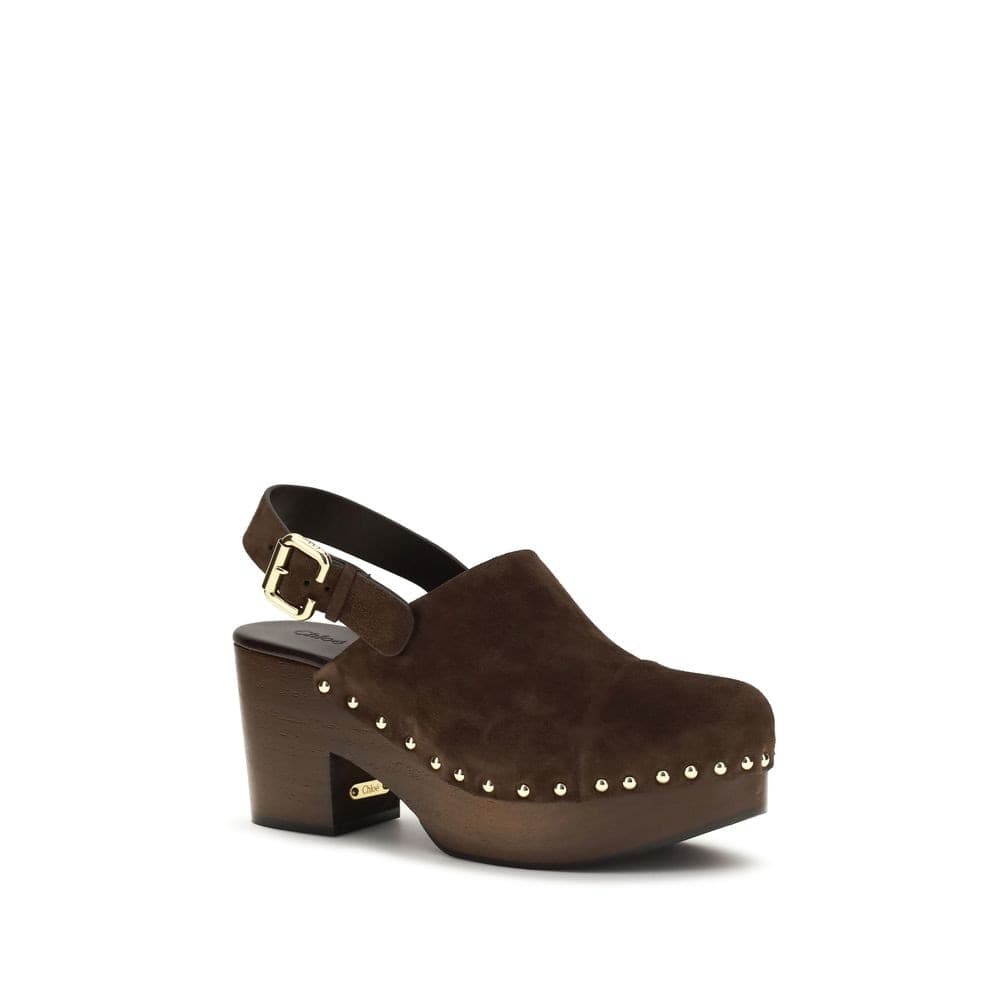 Chloé Brown Calf Leather Bos Taurus Clogs - 2