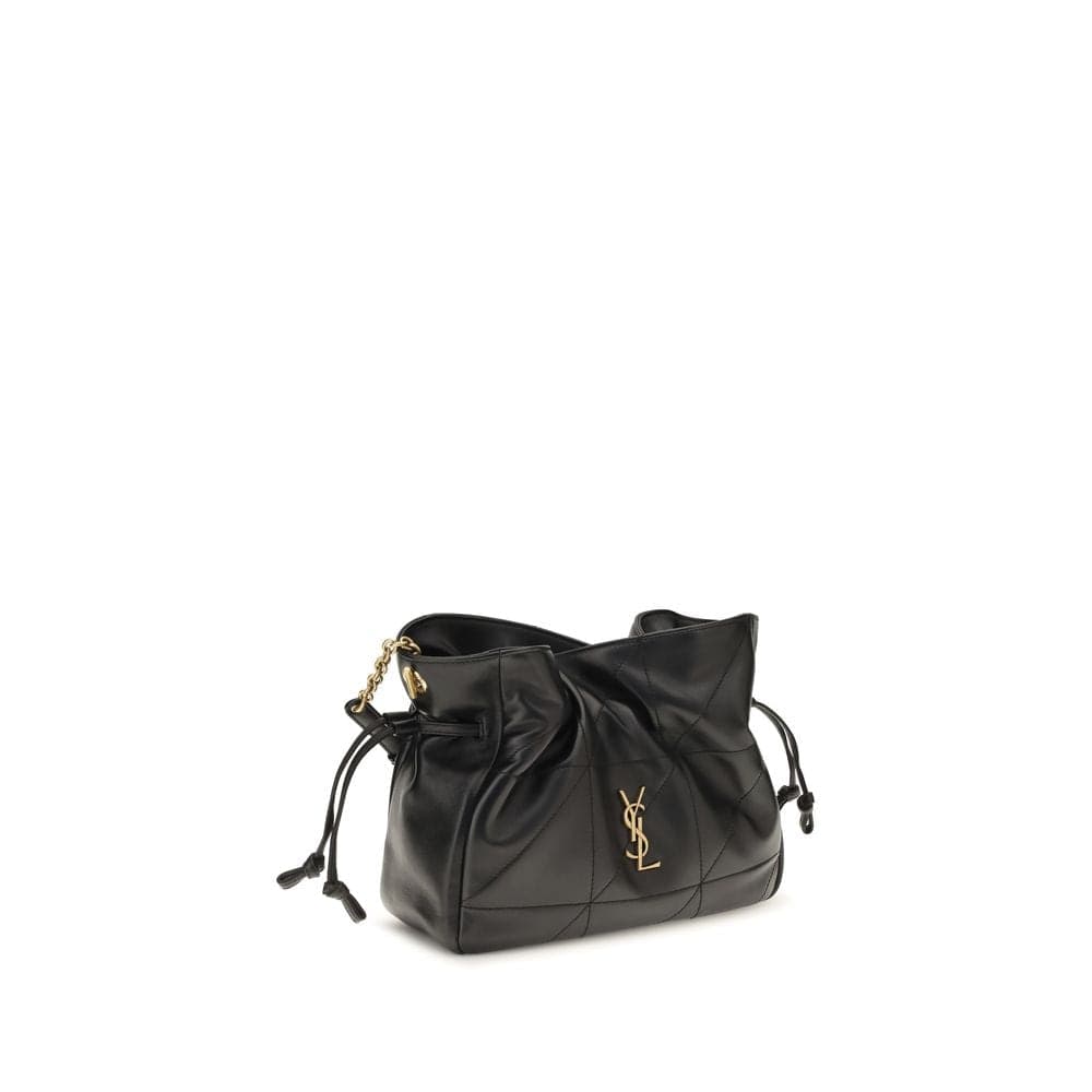 Saint Laurent Black Lamb Ovis Aries Aries Clutch Bag - 2
