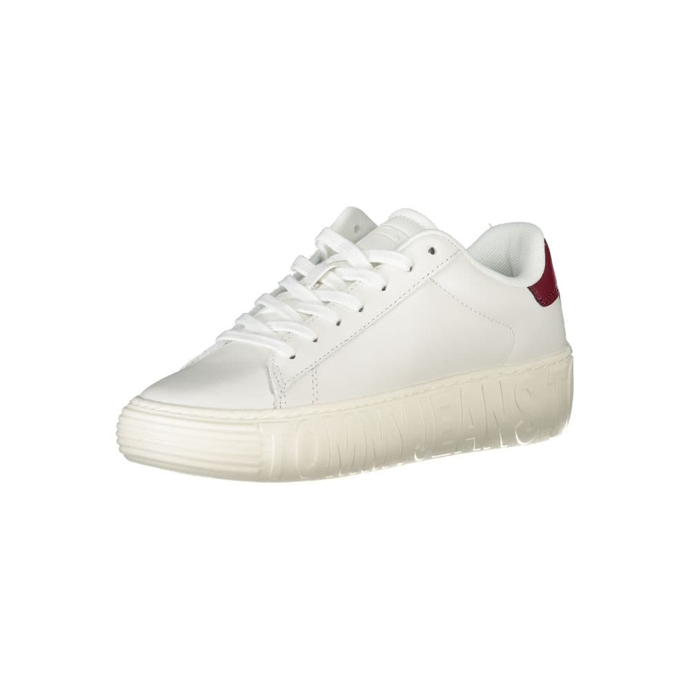 Tommy Hilfiger White Leather Women Sneaker - 2