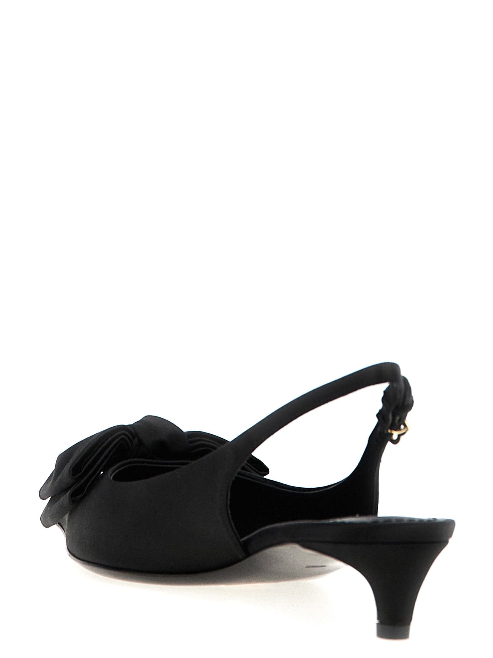 Dolce & Gabbana Black Viscose Mid Heel Pumps - 3