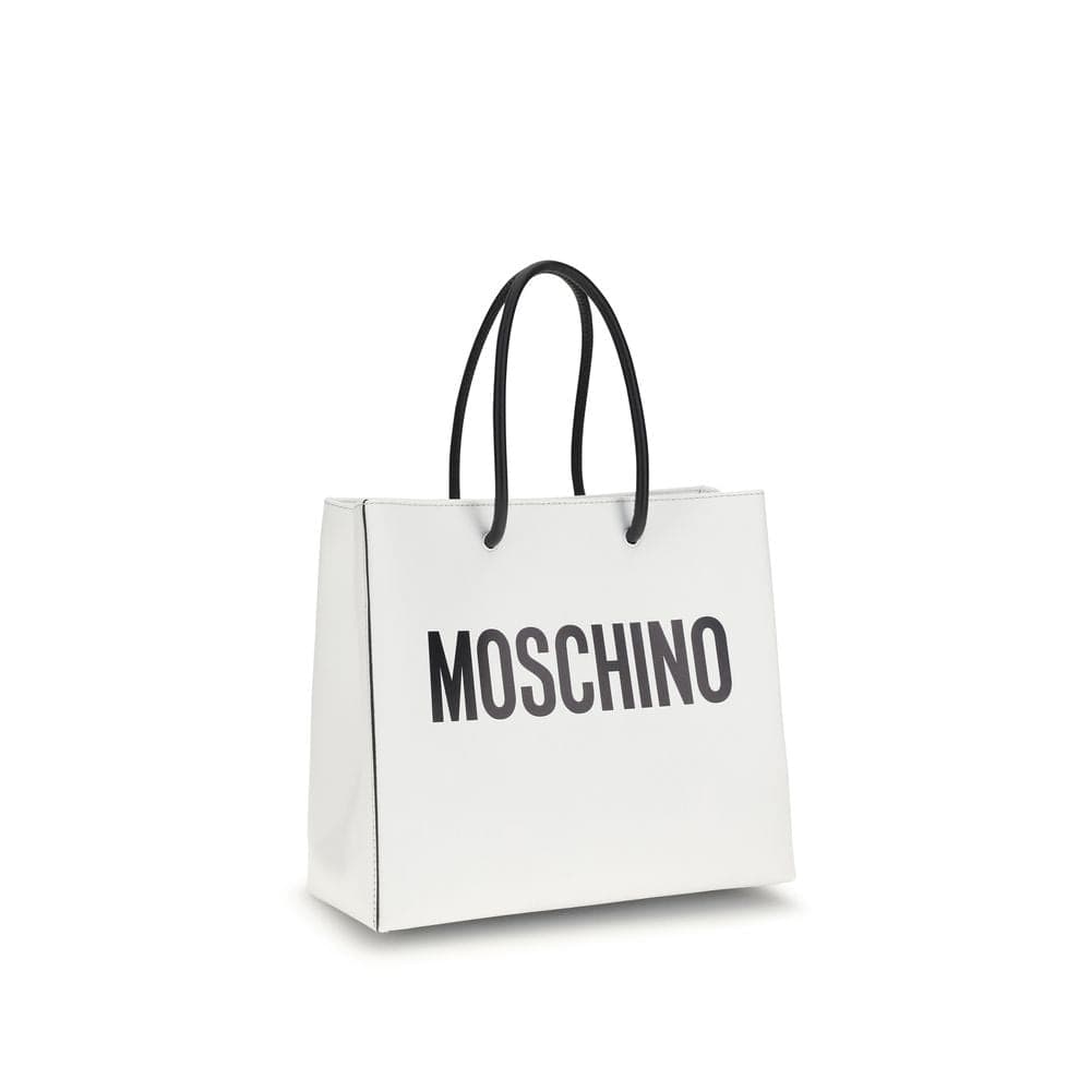 Moschino White Calf Leather Bos Taurus Handbag - 2
