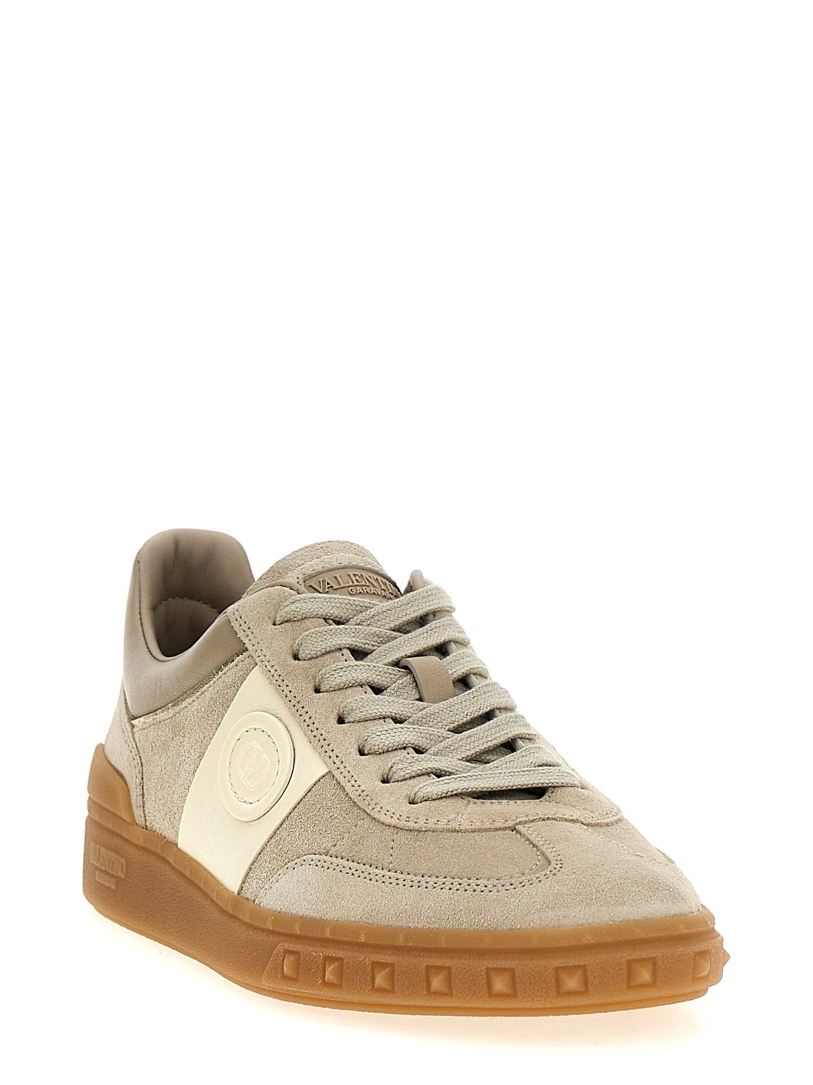 Valentino Garavani Beige Calfskin Low Top Sneakers - 2