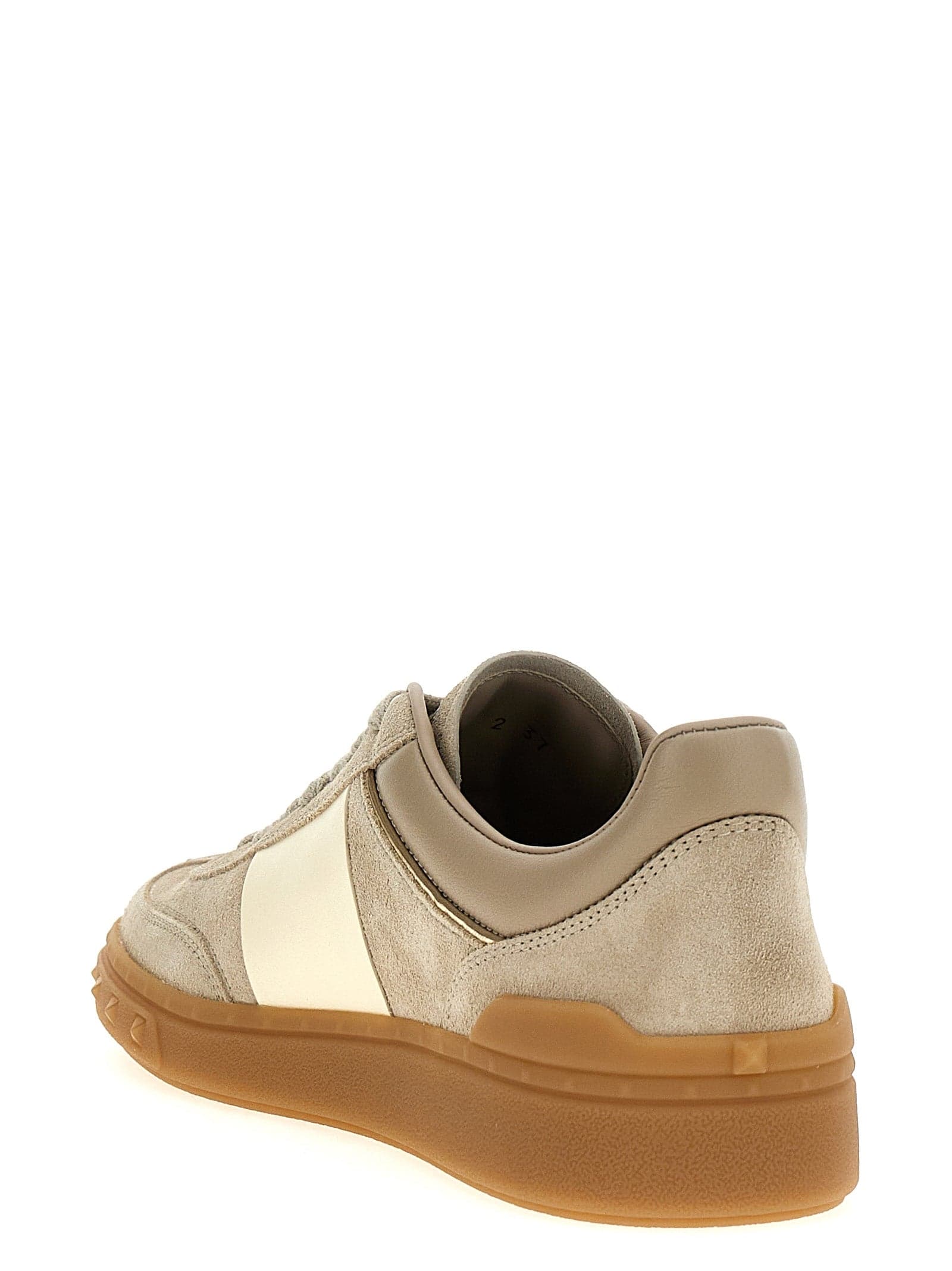 Valentino Garavani Beige Calfskin Low Top Sneakers - 3
