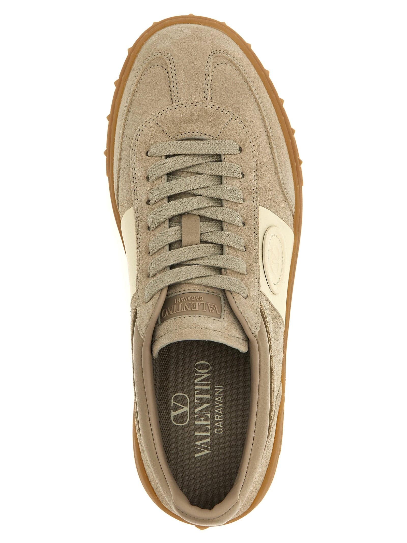 Valentino Garavani Beige Calfskin Low Top Sneakers - 4
