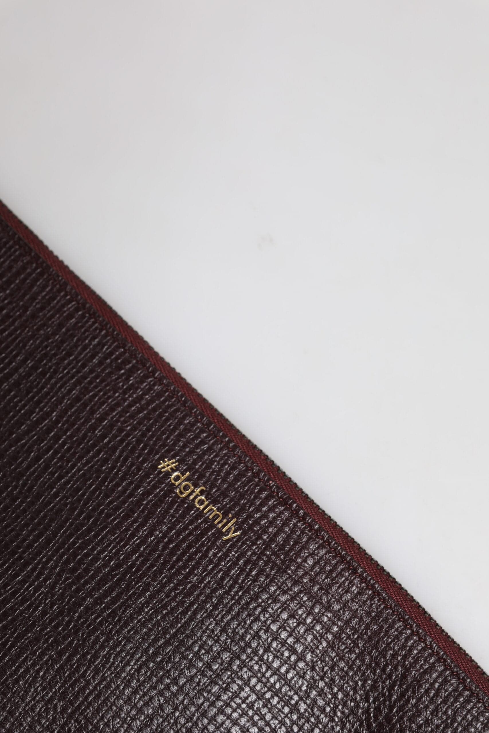 Dolce & Gabbana Brown Leather #DGFAMILY Embellished Men Clutch Pouch Bag - 7