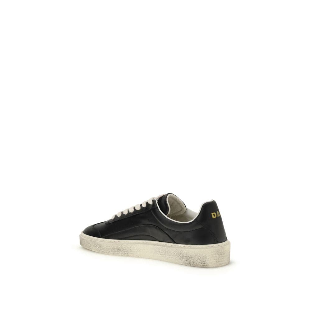 Dsquared² Black Calf Leather Bos Taurus Low Top Sneakers - 3