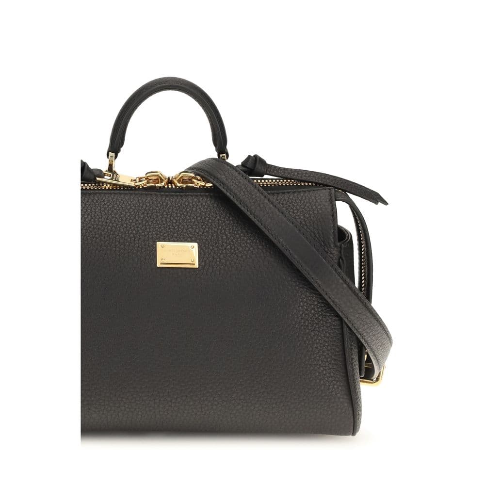 Dolce & Gabbana Black Calf Leather Bos Taurus Handbag - 4