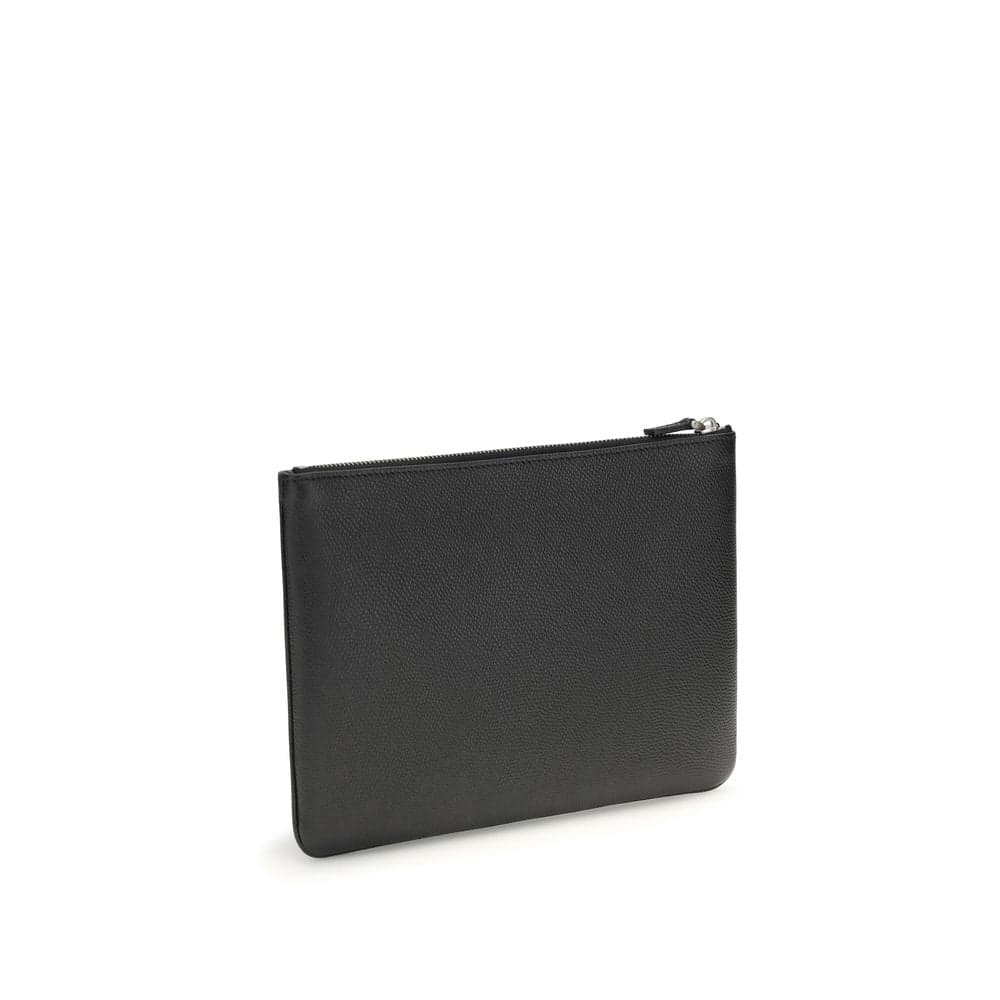 Valentino Garavani Black Calf Leather Bos Taurus Clutch Bag - 3
