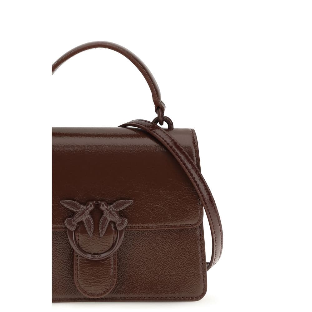 PINKO Brown Goatskin Handbag - 4