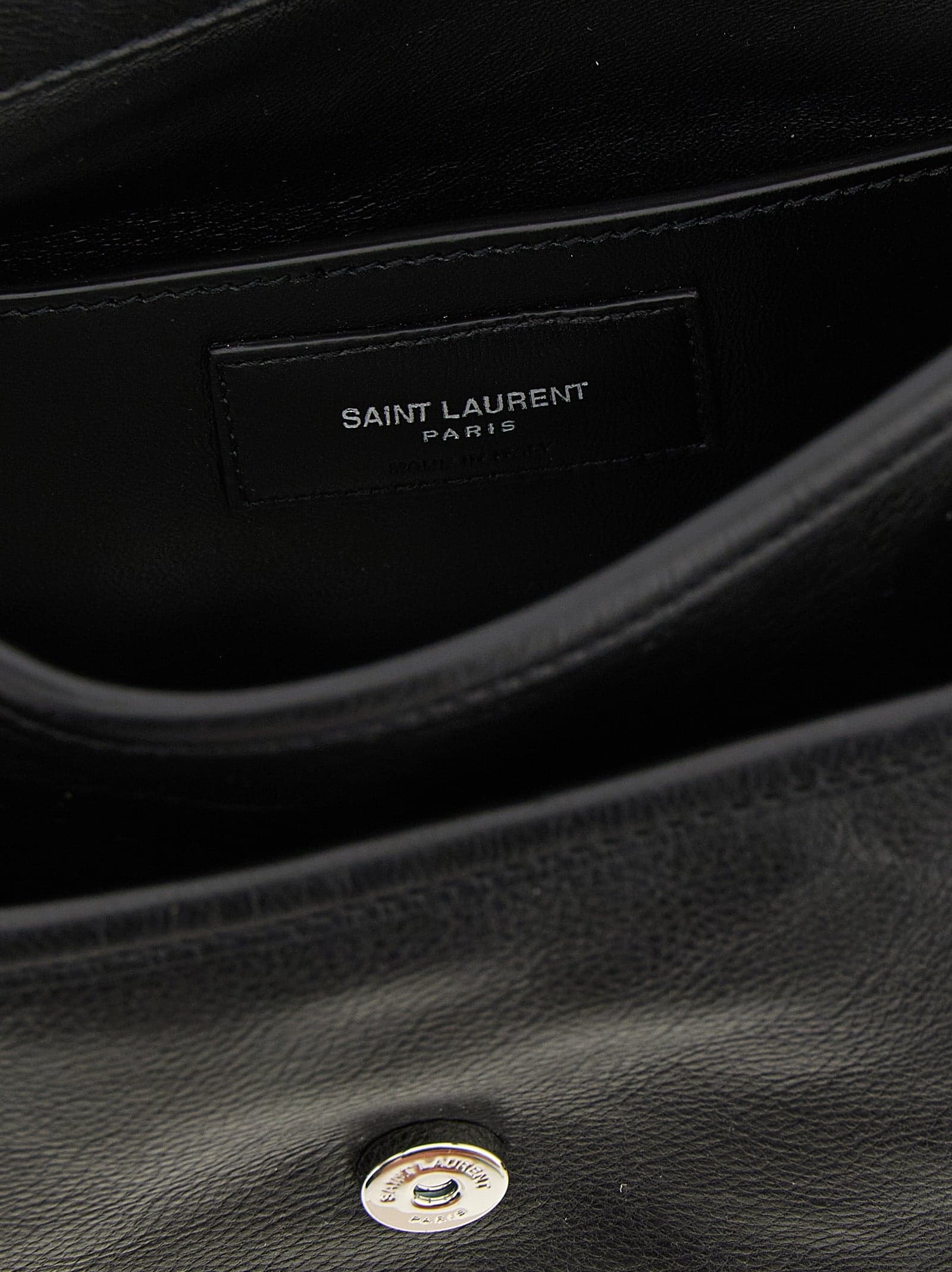 Saint Laurent Black Calfskin Crossbody Bag - 4