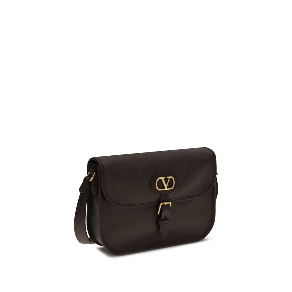 Valentino Garavani Brown Calf Leather Bos Taurus Shoulder Bag - 2