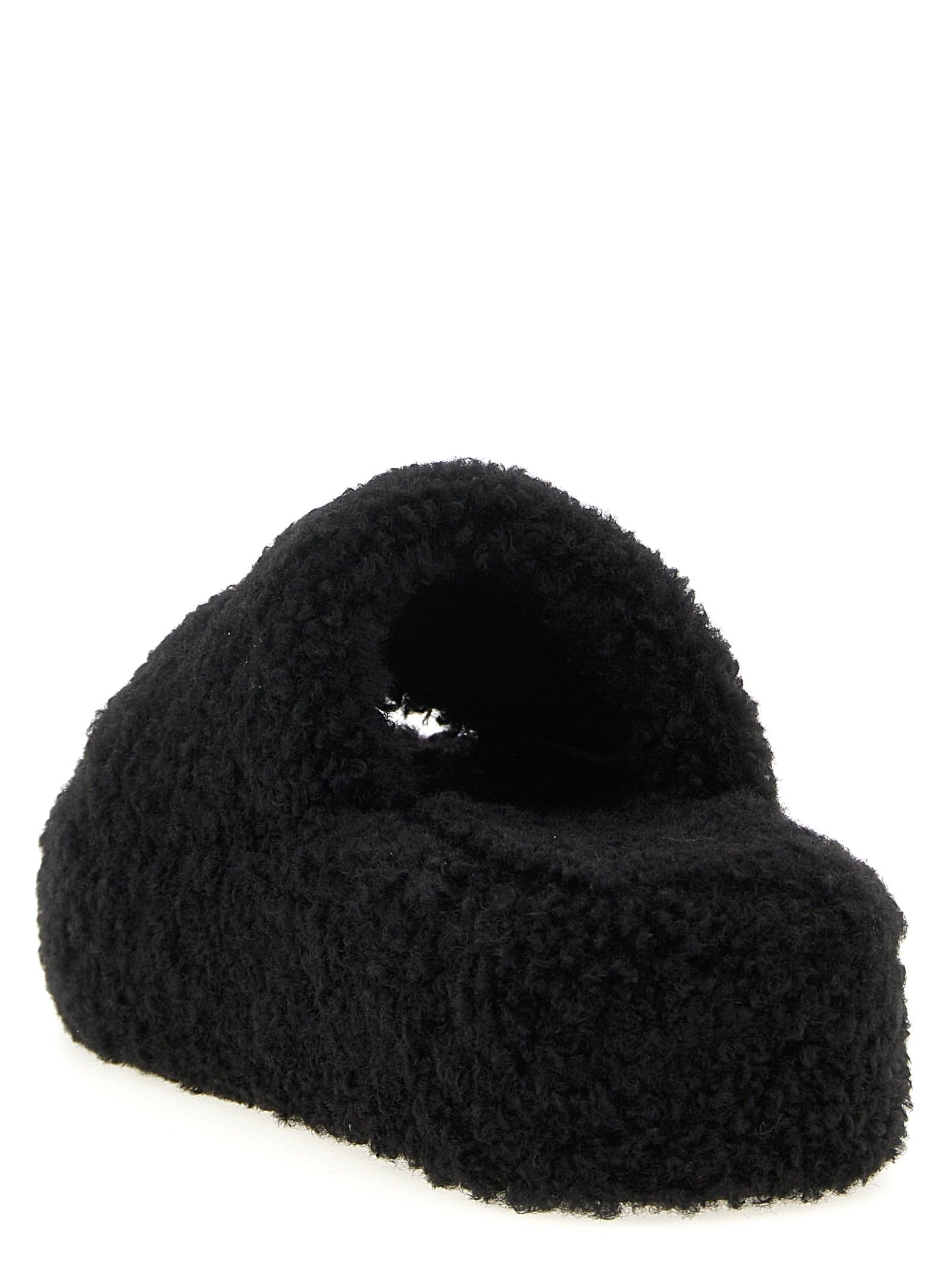 Balenciaga Black Polyester Slides - 3