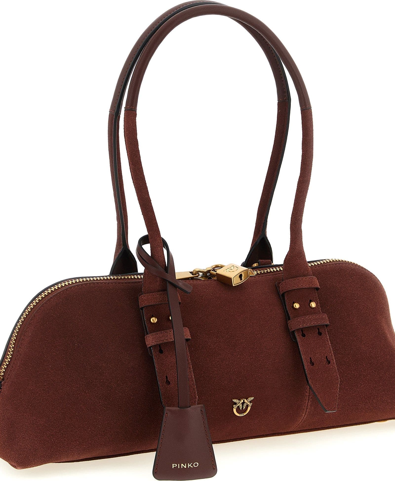 PINKO Bordeaux Cowhide Shoulder Bag - 3