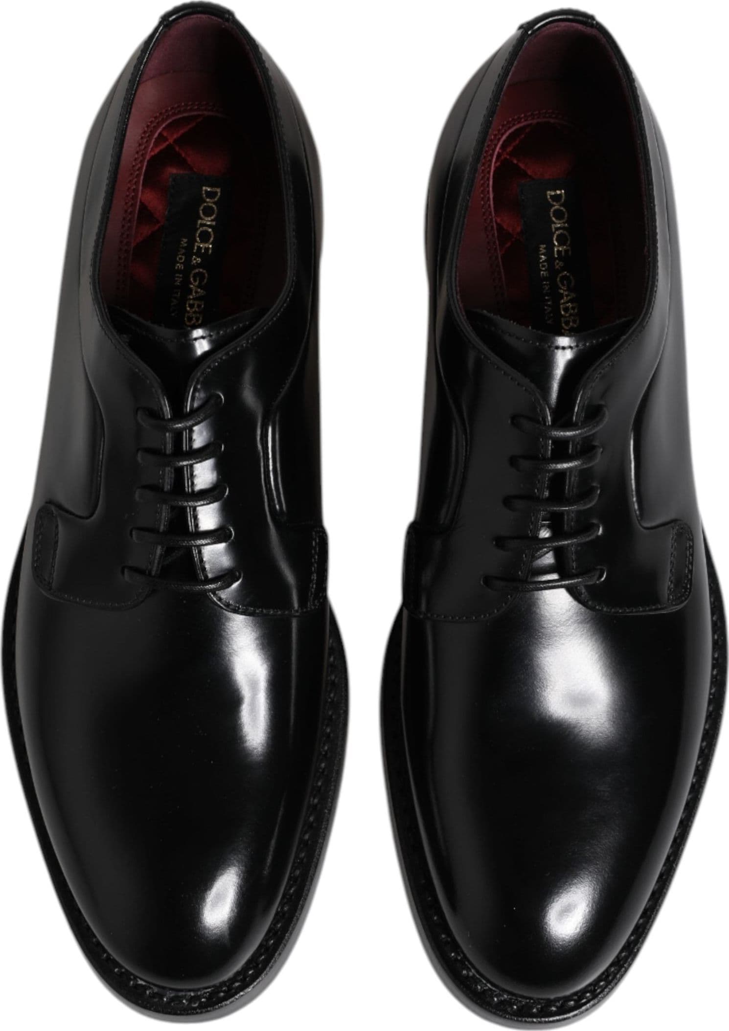 Dolce & Gabbana Black Leather Lace Up Derby Dress Formal Shoes - 2