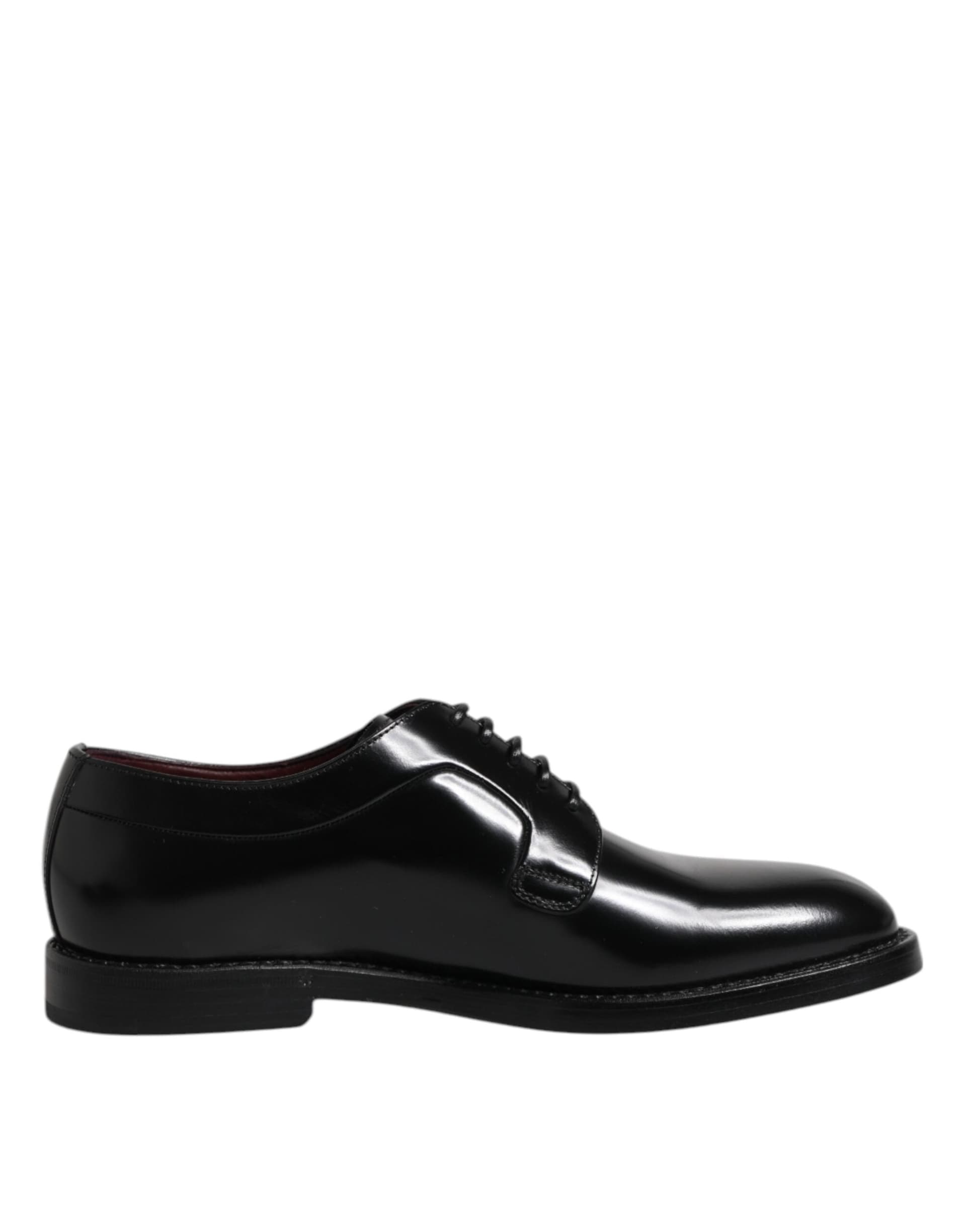 Dolce & Gabbana Black Leather Lace Up Derby Dress Formal Shoes - 7