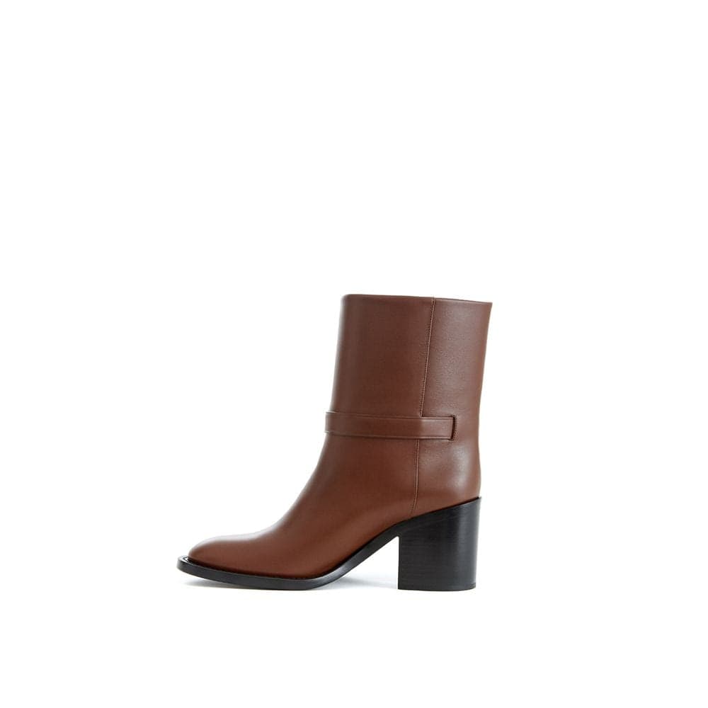Burberry Brown Leather Ankle Boots - 2