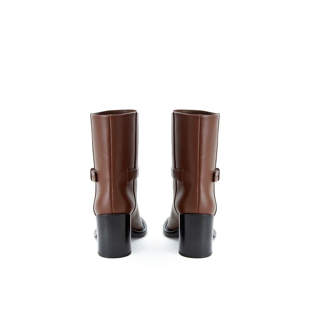 Burberry Brown Leather Ankle Boots - 3