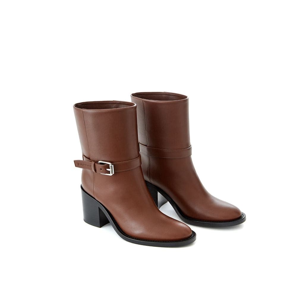 Burberry Brown Leather Ankle Boots - 4