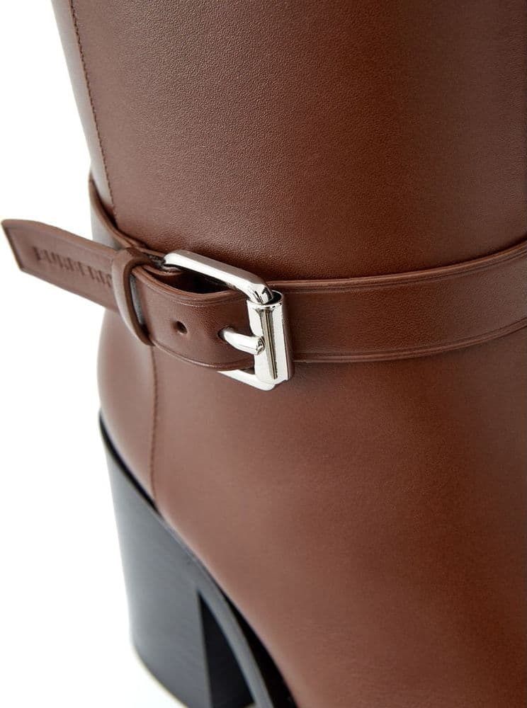 Burberry Brown Leather Ankle Boots - 5