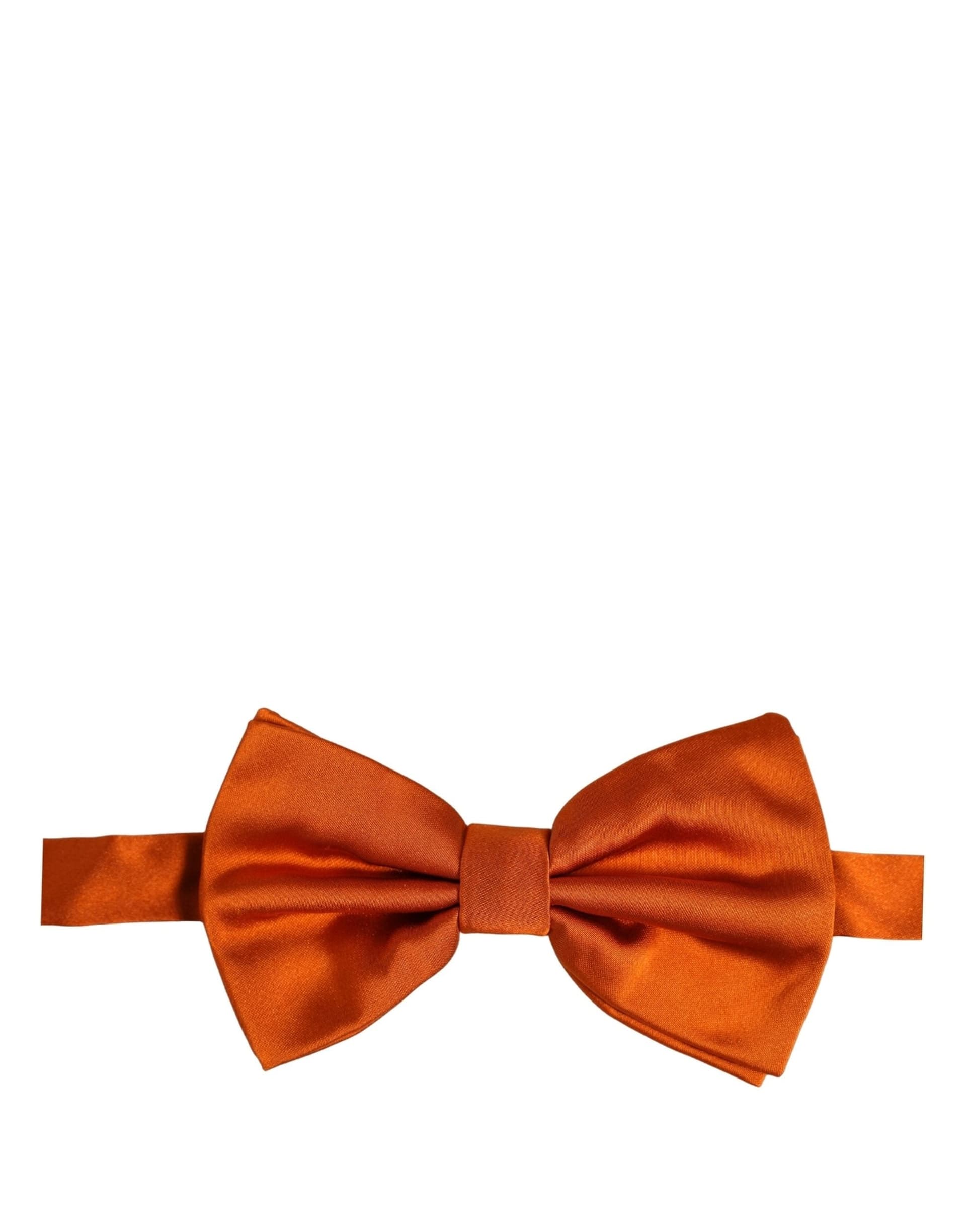 Dolce & Gabbana Men Orange 100% Silk Adjustable Neck Papillon Bow Tie - 2