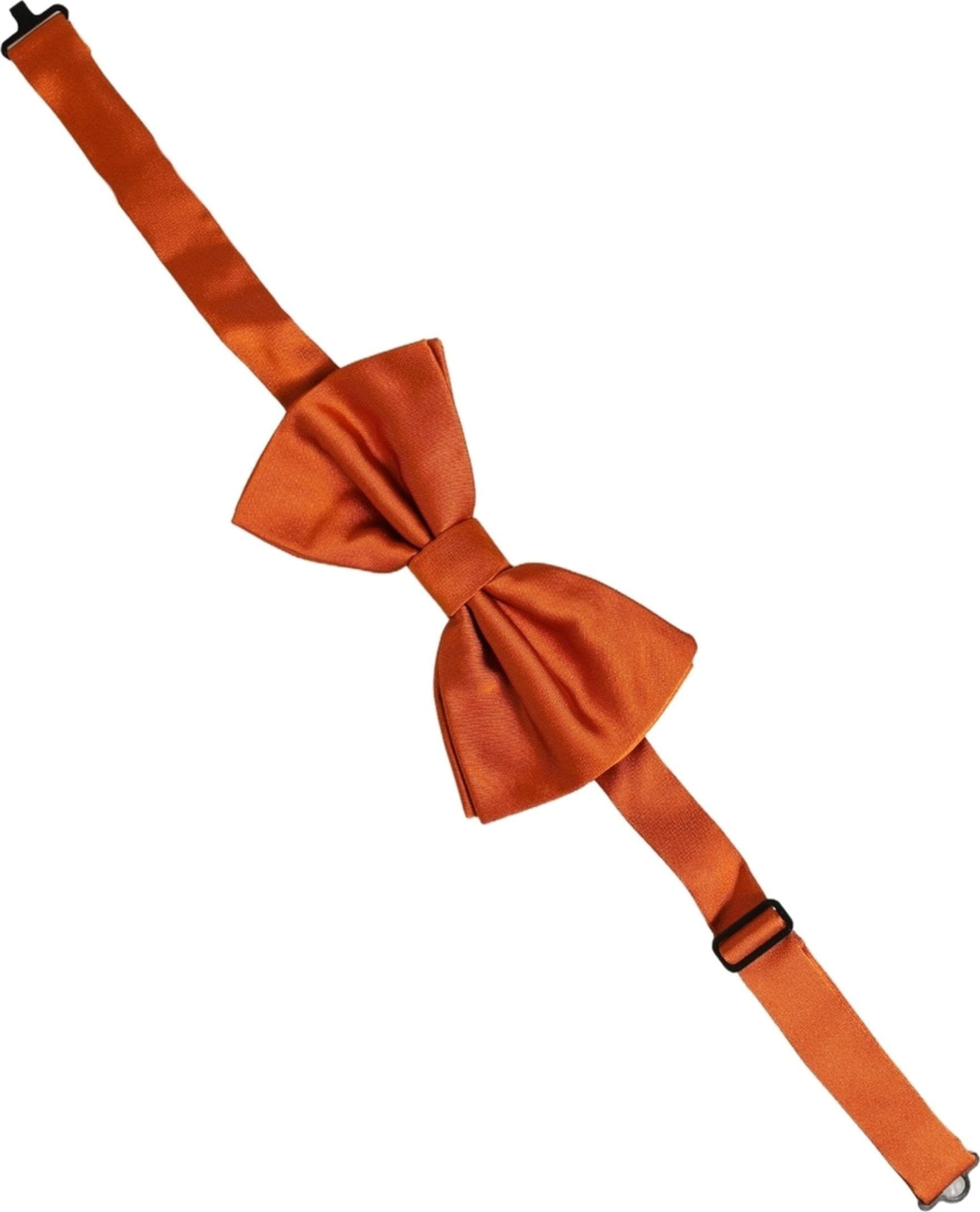 Dolce & Gabbana Men Orange 100% Silk Adjustable Neck Papillon Bow Tie - 3