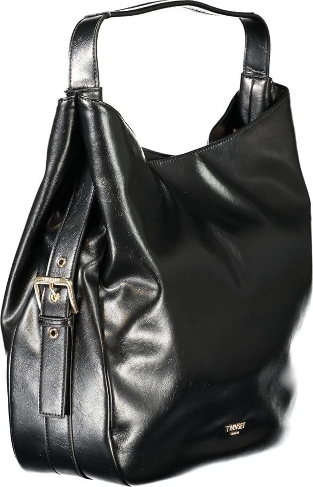 Twinset Black Polyurethane Women Hobo Bag - 3