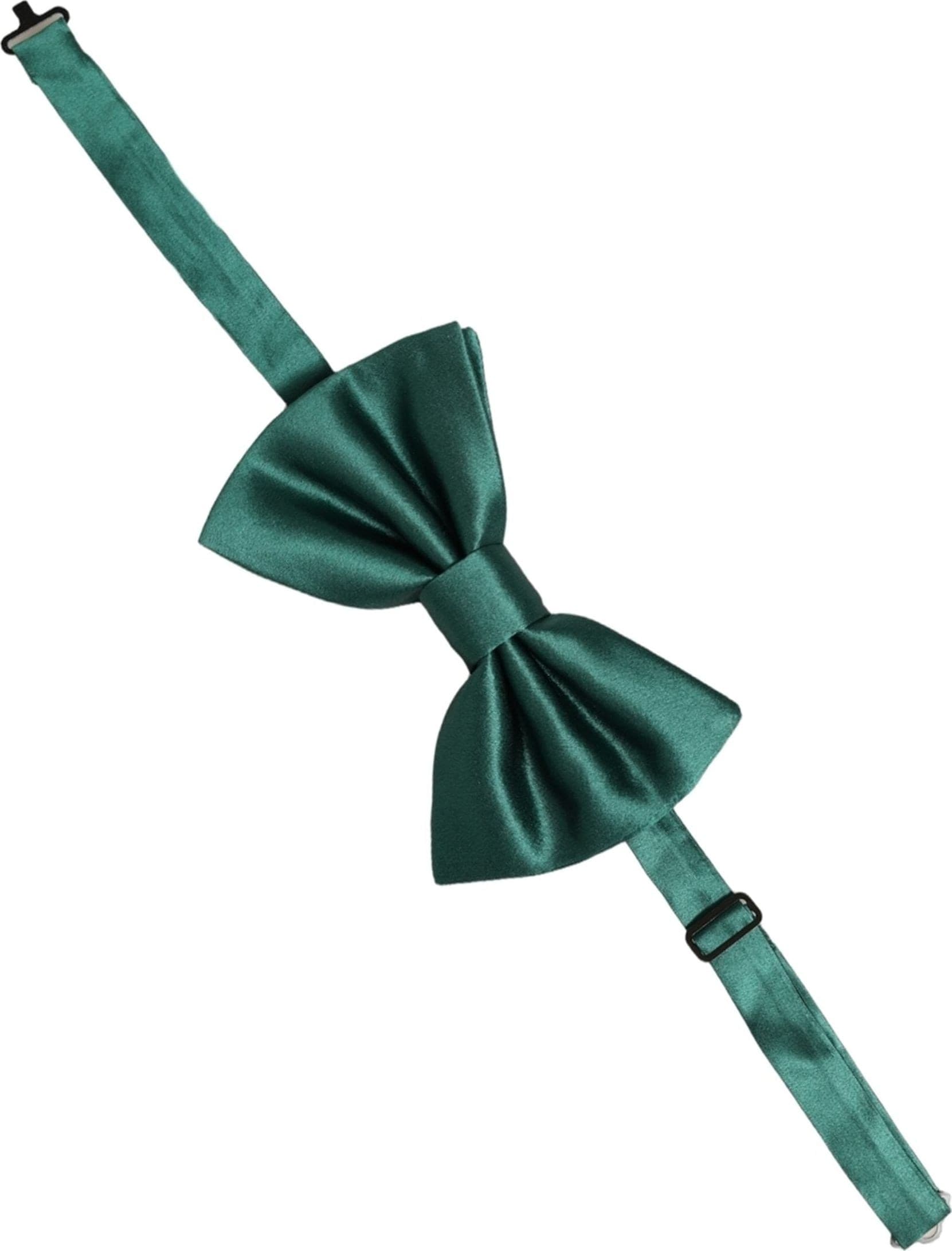 Dolce & Gabbana Men Green 100% Silk Adjustable Neck Papillon Bow Tie - 3