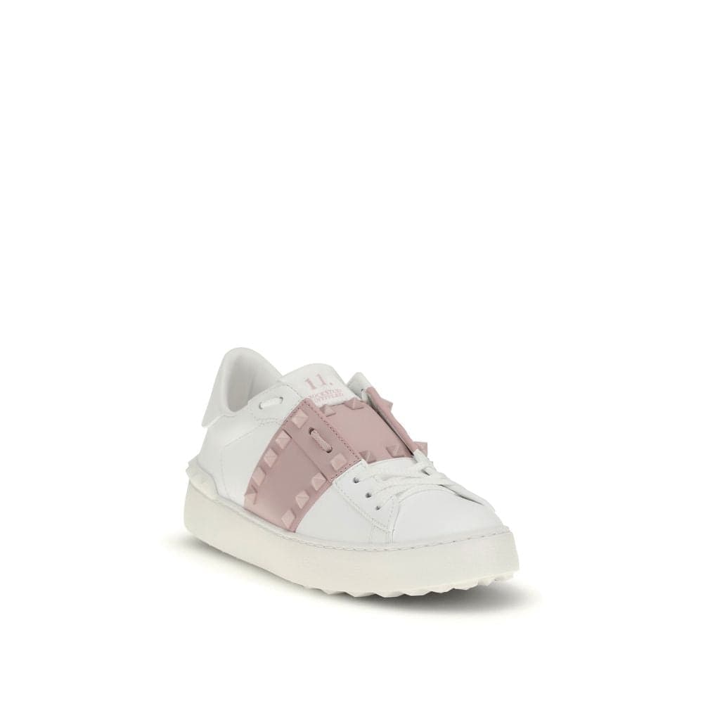 Valentino Garavani White Calf Leather Bos Taurus Low Top Sneakers - 2