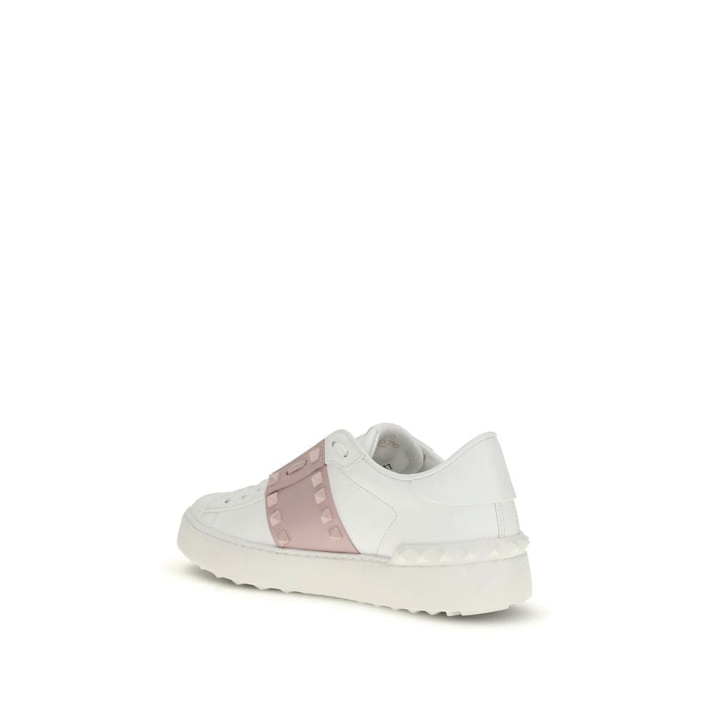 Valentino Garavani White Calf Leather Bos Taurus Low Top Sneakers - 3