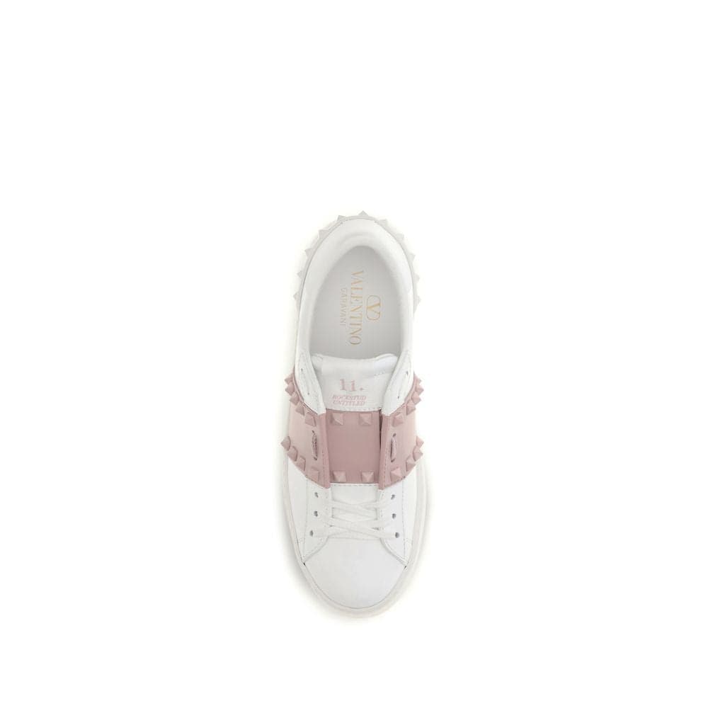Valentino Garavani White Calf Leather Bos Taurus Low Top Sneakers - 4