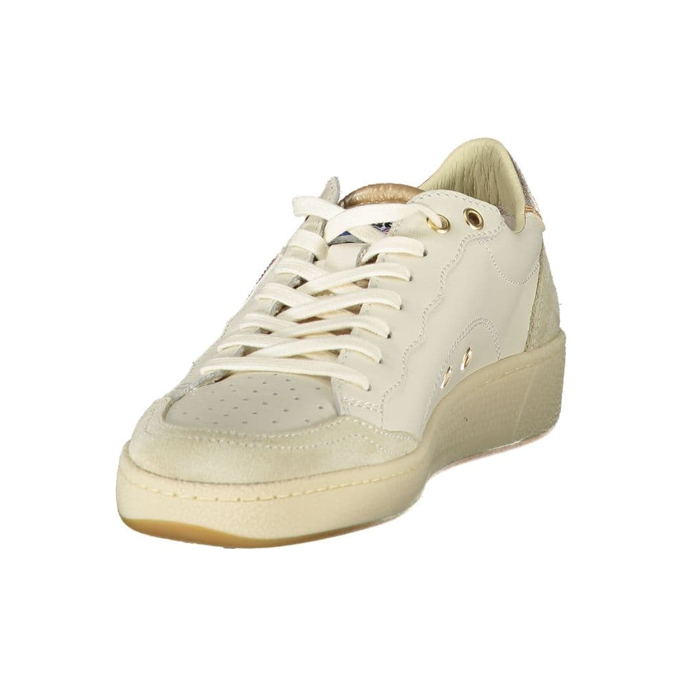 Blauer White Leather Women Sneaker - 3