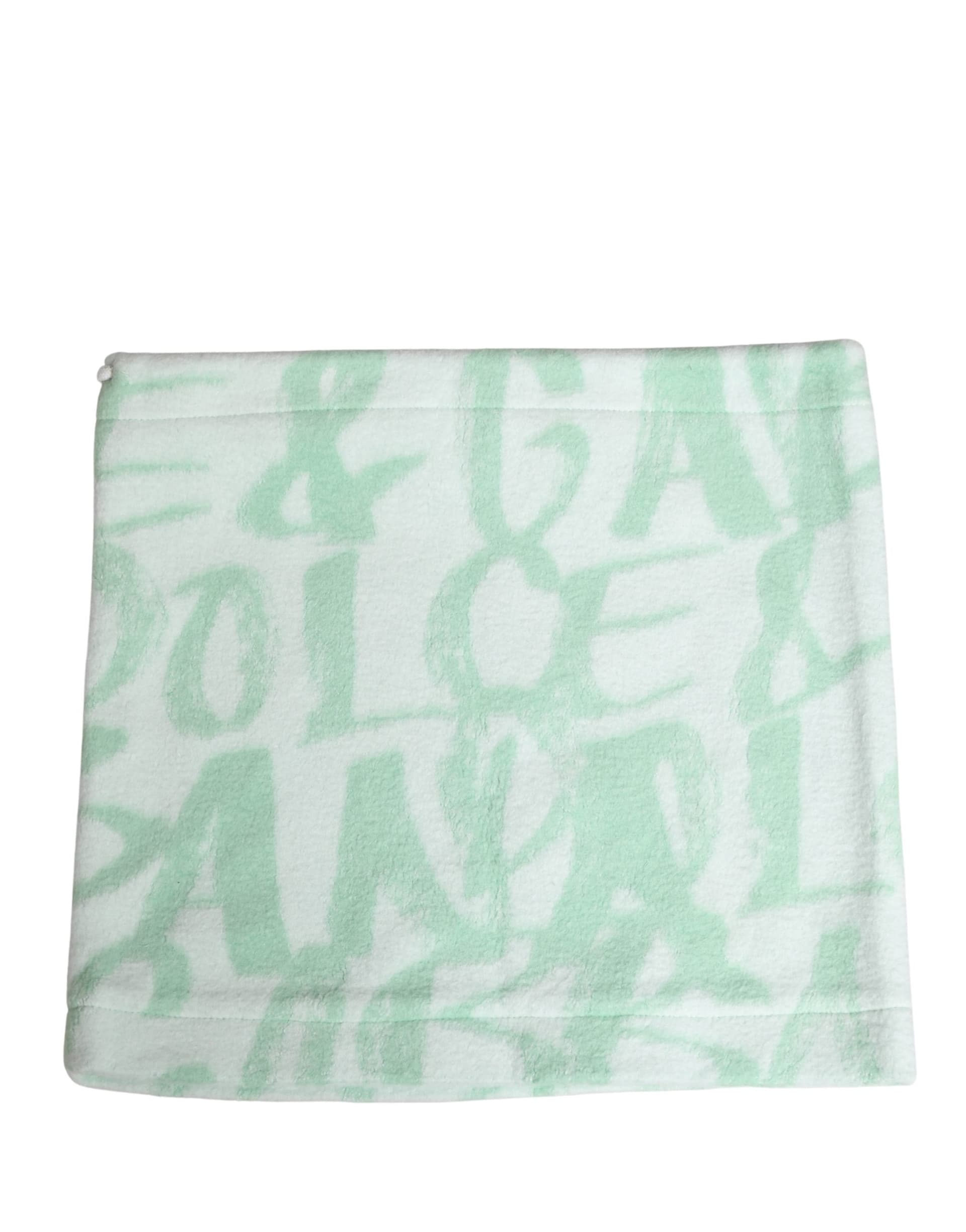 Dolce & Gabbana Men White Logo Print Nylon Neck Warmer Hat - 5